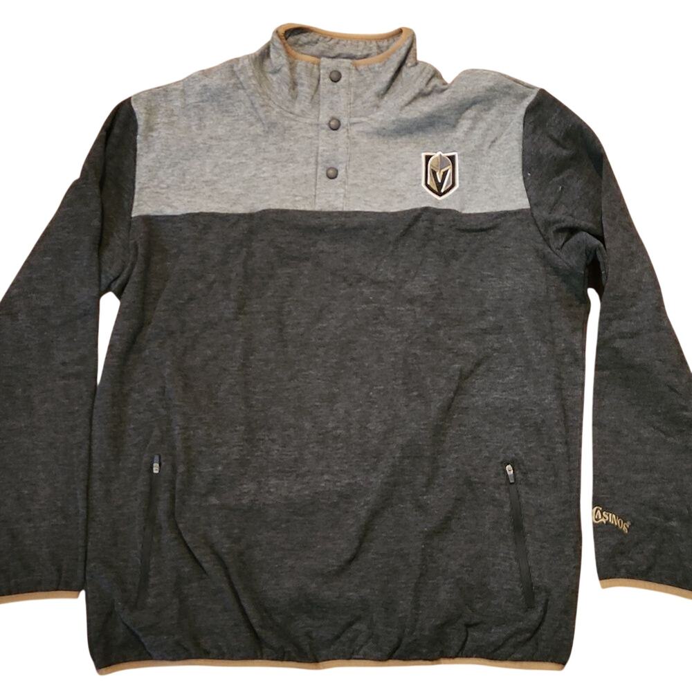 New in bag, Vegas Golden Knights 3button snap front gray men's 2XL sweatshirt